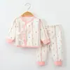 Ropa de Bebé Algodón Puro Primavera y Otoño Conjunto de Ropa Interior para Niños y Niñas Ropa de Recién Nacido 0-6 Meses Traje de Monje de Bebé