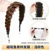 Elegante Diadema Trenza Espina de Pescado de Perlas con Corona Alta, Antideslizante Dentado, Accesorio para el Cabello que Reduce la Edad, Diadema Perezosa para Presionar el Cabello