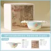 Peneira de Chá Dourada Haiqing Filtro de Chá com Duas Alças e Flores Pintadas Infusor de Chá Acessórios para Conjunto de Chá Kung Fu Doméstico