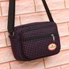 Bolsa de ombro de meia-idade e idosa bolsa de ombro feminina com zíper multicamadas bolsa diagonal casual tenda feminina nova bolsa de lona de meia-idade e idosa