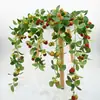Venta al por mayor del fabricante Fruta de Frambuesa Artificial de Gama Alta 105 cm Sala de Estar Decoración del Hogar Adornos Accesorios para Fotografía Flores Artificiales