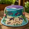 Colección de sitios web independientes transfronterizos nuevos de 2026: Sombrero de pescador y sombrero para el sol versátiles de arcoíris con estampado digital 3D y bordado acolchado, aptos para hombres y mujeres