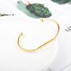 Pulsera Europea y Americana Geométrica de Línea Plana Redonda con Cuentas Abierta para Mujer Personalidad Simple III Vida Amorosa Una Vida Pulsera