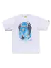 260g Marca de Moda Venta al por Mayor Transfronteriza Camiseta Pesada Bape Cabeza de Mono Tiburón