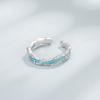 Anillo Abierto de Plata de Ley S925 con Diseño Único y Textura Irregular, Anillo para Dedo Índice para Mujer, Anillo de Estilo Europeo y Americano Transfronterizo