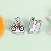 Broche Creativo y Personalizado de Dibujos Animados para Píldoras de Fitness, Transfronterizo Europeo y Americano Lindo Serie Médica Accesorios Metálicos para Píldoras al por Mayor