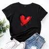 Camiseta de Algodão Tamanho EuropeuPopular Feminina 100% Algodão Estampada Casual Esportiva Manga Curta Simples Multifuncional
