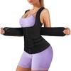 Shapewear Transfronteiriço Feminino Cinza Cânhamo Roupa de Treino Esportivo Yoga Roupa de Fitness Cintura Colete Corset Fitness Suor