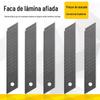 Art Blade grande 18mm faca de desembalagem engrossado faca de arte faca de papel de parede Industrial Multiuso substituição lâmina intermediária