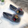 Zapatos peludos de invierno T33 Huide Yixinda para mujer, para uso en exteriores, estilo Otoño e Invierno 2025, Zapatos de algodón con forro polar, Estilo lindo y dulce