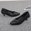 Sapatos de salto alto pretos, novo modelo primavera e outono 2026, sapatos sociais para banco e hotel, sapatos stiletto profissionais para escritório, sapatos de trabalho para mulheres, adequados para uso externo