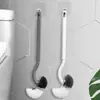 Cepillo para Inodoro de Mango Largo Cepillo para Inodoro de Cabeza Curva Cepillo para Inodoro de 360° Sin Rincones Muertos Cepillo para Inodoro Estilo Japonés Artefacto para el Baño