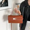 Bolso de moda para mujer, nuevo y moderno 2026, bolso pequeño cuadrado de un solo hombro, alta calidad, versátil, bolso cruzado casual tipo Kelly