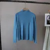 [Bizheng] 2025 Novo Outono e Inverno Estilo Coreano Gola Alta Meia Cor Lisa Simples Modelador Versátil Blusa de Malha para Usar por Baixo para Mulheres 5402
