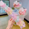 Anillo para el pelo de flor colorida, cuerda para la cabeza con lazo lindo, goma elástica para coleta infantil, no daña el pelo, accesorios para el pelo de bebé