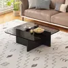 Mesa de Centro Moderna Simple de Vidrio Templado Sala de Estar Apartamento Pequeño Redonda Cuadrada Multicolor Balcón Mesa Pequeña de Café Habitación de Alquiler Mesa Pequeña de Café