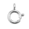 Plata de Ley 925 Redonda de un Solo Círculo Hecha a Mano DIY Joyería Pulsera Collar Conexión Final Accesorios Fábrica Stock Listo Entrega 48H