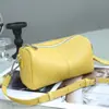 Bolsa Cilíndrica, Couro Bovino de Primeira Camada, Queda Natural, Bolsa de Ombro Feminina de Alta Qualidade, Bolsa Feminina Transfronteiriça, Bolsa de Ombro, Bolsa Feminina Fashion Transversal