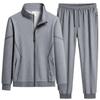 Conjunto Casual Esportivo Masculino de Manga Curta para Primavera e Outono, Gola Alta, Moda Jovem, 95% Algodão, Tamanho Grande, Moletom Tendência para Homens Grandes