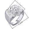 Anel Yihua Estilo Étnico Retrô Moeda de Cobre Prateada Pixiu Significado Auspicioso e Tesouro Anel Larga Pixiu Masculino Anel Aberto