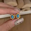 Collar de Pino Azul Cepillado Hecho a Mano Vintage Antiguo Diseño de Nicho para Mujer Lujo Ligero Anillo Blanco Pendientes Elegantes