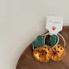 Lindo brillante fruta flor animal pequeño niños anillo para el pelo par cuerda para el pelo banda de goma cuerda para la cabeza