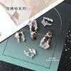 Pilha de arte de unha joias de diamante produto acabado explosão longo ângulo reto amor arco liga diamante ornamentos luz luxo broca de unha atacado