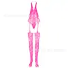 Venta al por mayor del fabricante Nuevo estilo Lencería Sexy de Malla Transparente Hueca Pijama de una pieza Jacquard de Nylon de una pieza W312