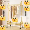Perchero simple de estilo nórdico para uso en interiores en el dormitorio, engrosado y reforzado, móvil, de pie, perchero vertical