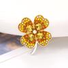 Nuevos accesorios de trébol de cuatro hojas de gema de cristal, aleación, zapatos con agujeros, material de flor, diamante de alto sentido, accesorios de joyería DIY