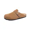 Versión de Piel de Vaca~Zapatos Birkenstock de Piel Genuina para Mujer Estilo Nuevo Primavera/Otoño 2026 Zapatillas Cerradas para Exterior Medias Zapatillas de Suela Gruesa Zapatos Individuales Birkenstock