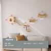 Árbol para Gatos de Pared DIY Marco de Escalada para Gatos Montado en Pared Rascador para Gatos Montado en Pared Plataforma de Salto para Gatos Estante para Gatos de Madera Maciza Cama para Gatos Integrada
