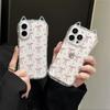 Lazo Corazón Iphone11 Funda para Teléfono Móvil Orejas de Gato 15/16Pro para Mujer Todo Incluido 13 Nicho Transparente Anticaída