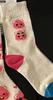 Calcetines Ruby Little Beaver para Mujer Lindos Ins Trendy Rosas Girly Dibujos Animados de Media Pantorrilla Calcetines de Pila con Puntos de Colores