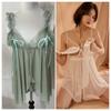 Pijama sexy para mujer estilo deseo puro encaje ropa interior seda de hielo emocional alto sentido tirantes camisón 2023 nueva ropa para el hogar