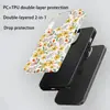 Funda de Teléfono Floral Amarilla Fresca Personalizada Estilo Bosque Artístico Cobertura Total Protección contra Caídas Funda Suave Protector de Teléfono Estilo Pastoral de Primavera