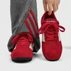 Zapatos de Entrenamiento Moral Rojos para Mujer, Zapatos de Carreras Transpirables Estilo Americano que Aumentan la Altura, Zapatillas Deportivas Versátiles de Suela Suave para Pareja, Zapatos Casuales
