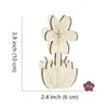 Nuevas Flores de Madera Sin Terminar Hechas a Mano Diy 3D Niños Adultos Pintables Decoraciones Florales Artesanales para Pintar