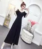 Vestido Largo de Estilo Francés Inspirado en Hepburn con Cintura Ceñida y Hombros Descubiertos para Mujer, Nuevo Modelo Verano 2026, Favorecedor de la Figura, Línea A de Gama Alta