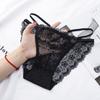 2020 nueva Serie Negra ropa interior sexy de encaje para mujer divertida de talle bajo cadera transpirable calzoncillos para dama