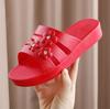 Zapatos de madre de mediana edad y anciana para mujer, verano, suela gruesa, 2024, nuevos, súper gruesos, para interior, baño, hogar, cuña, chanclas de exterior