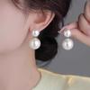 Pendientes Grandes de Perlas Estilo Retro Hepburn para la Novia, de Alta Gama y Elegantes, Pendientes de Estilo Francés para Damas, Pendientes de Moda y Versátiles