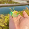 Tetera de Cristal para Ganar Dinero, Regalo de la Suerte, Adorno de Tetera de Cristal de Mahjong, Colorido de Año Nuevo