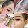Súper Destello Ojos Grandes con Lentejuelas Sombra de Ojos Perlado Escenario Maquillaje Actuación Estudiante Gel sin Pegamento Polvo Brillante