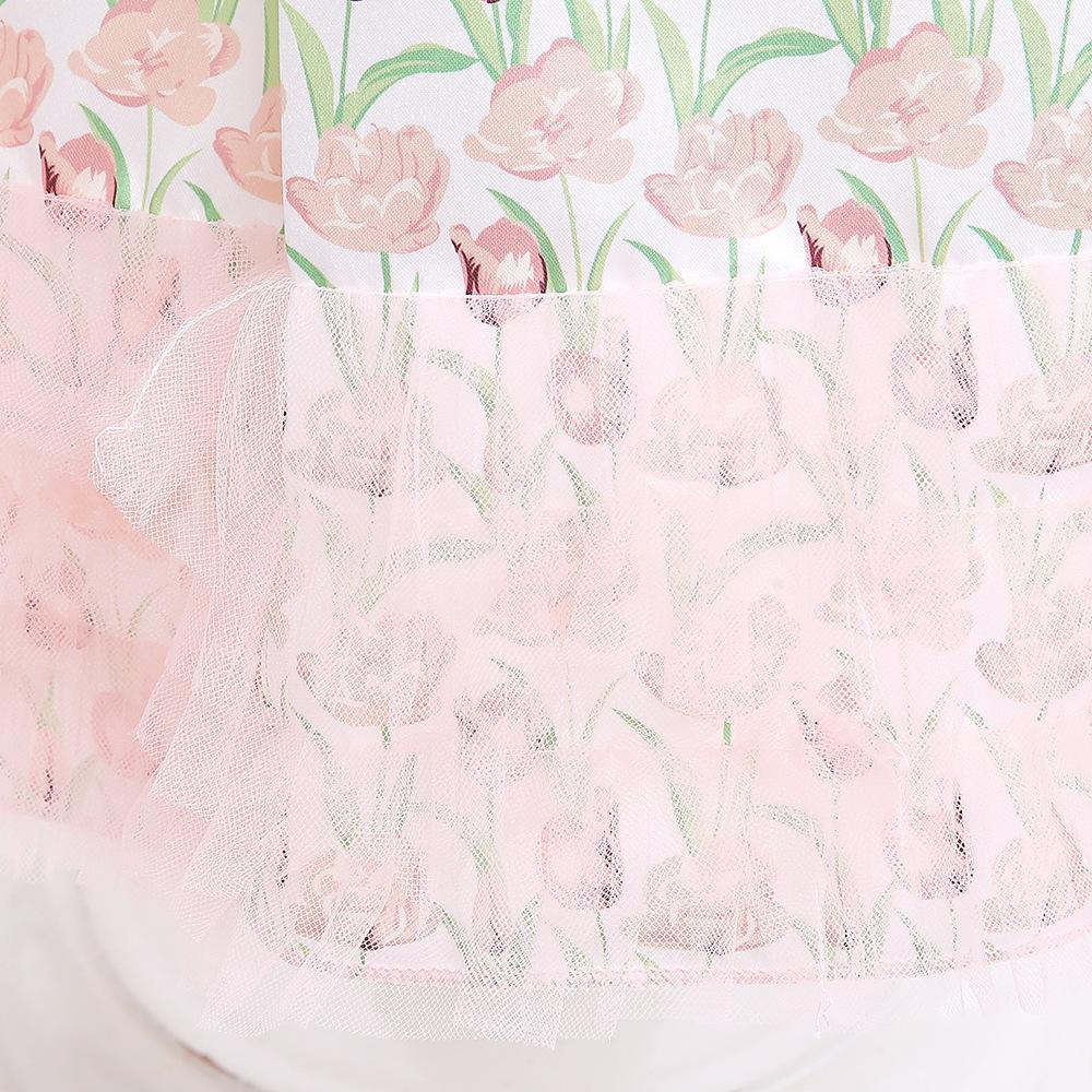 女童印花礼服裙