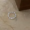 Anel Elegante e Estiloso com Contas de Zircônia, Anel de Dedo Indicador Versátil de Personalidade Exquisita de Nicho, Anel Pequeno e de Alto Padrão para Dedo Indicador