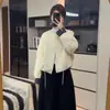 Chaqueta Redonda de Moda Versátil Estilo Coreano para Mujer Otoño e Invierno 2025 Nueva Chaqueta Casual Holgada Top Ligero de Algodón Tendencia
