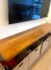 Mesa de Bar de Madeira Maciça Montada na Parede, Mesa de Trabalho Suspensa Suportando Peso para Loja de Chá de Leite, Mesa de Extensão Simples para Janela Saliente de Apartamento Pequeno