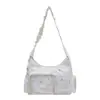Bolsa ita em formato de estrela estilo japonês para mulheres, bolsa de ombro transparente com retalhos de grande capacidade, bolsa transversal doce para meninas e alunas do ensino fundamental