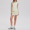 Chal Deportivo Sin Mangas de Verano Camisa Polo Casual Cuello Solapa Top Ropa Deportiva para Exteriores Conjunto de Golf Falda Plisada
